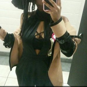 Black Low Neck Bodysuit